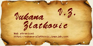 Vukana Zlatković vizit kartica